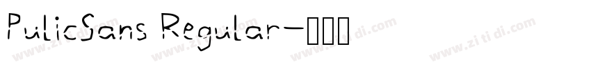 PulicSans Regular字体转换